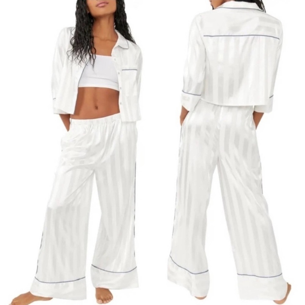 FREE PEOPLE Pajama Party PJ Set In Ivory - Various Sizes - NWT 🫶🏻 - Picture 2 of 13